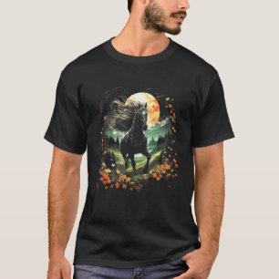 Galoppierendes Pferd über Feld - Pferdeliebhaber P T-Shirt