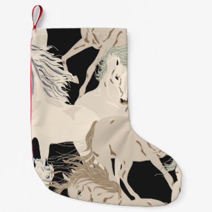 Galoppierendes Pferd vintage nahtloses Muster. Qua Kleiner Weihnachtsstrumpf