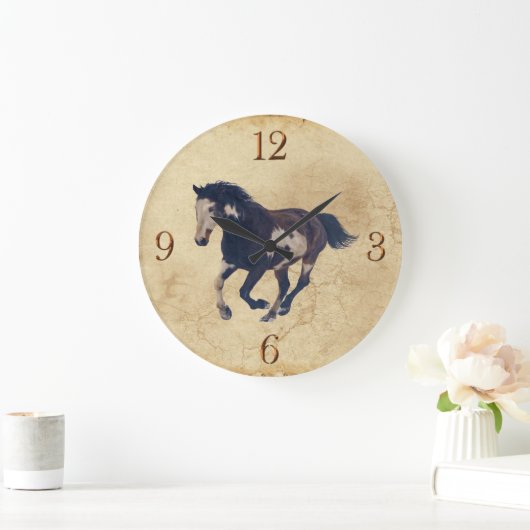 Galoppierendes Pinto-amerikanisches Große Wanduhr (Zuhause)