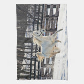 Galoppierendes weißes Pferd Handtuch (Vertikal)