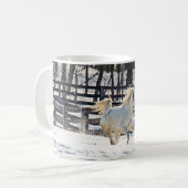 Galoppierendes weißes Pferd Kaffeetasse (Vorderseite Links)