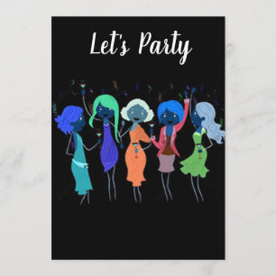"GALS SAY LET S PARTY" BACHELORETTE - BRAUTPARTY EINLADUNG