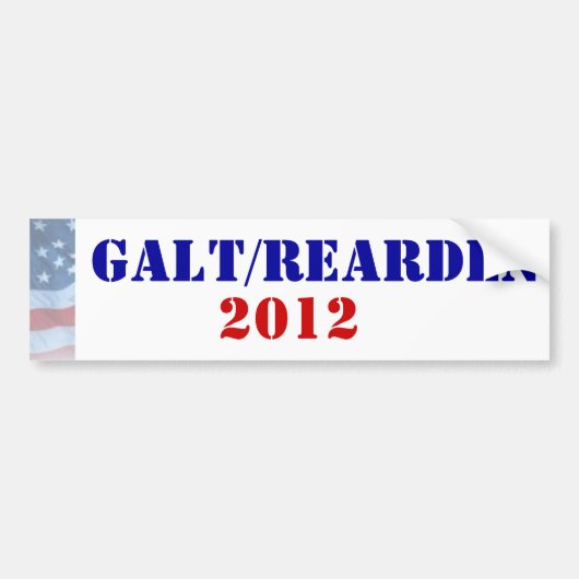 Galt/Rearden Präsident 2012 Autoaufkleber (Vorne)