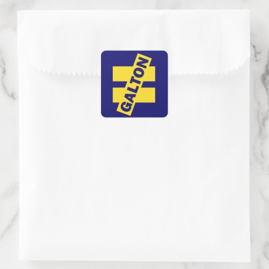 Galton Inequality Autoaufkleber Quadratischer Aufkleber (Tasche)