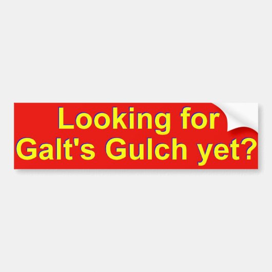 Galts Gulch-Autoaufkleber Autoaufkleber (Vorne)