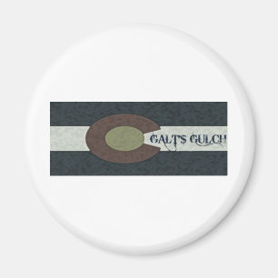 Galts Gulch - roter weißer und blauer kombinierte Magnet