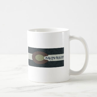 Galts Gulch - roter weißer und blauer kombinierter Kaffeetasse