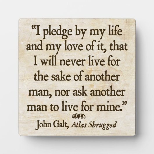 Galt's Pledge Plaque Fotoplatte (Vorderseite)