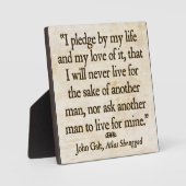 Galt's Pledge Plaque Fotoplatte (Vorderseite)