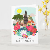 Galungan Celebration Bali Grußkarte Karte (Gelbe Blume)