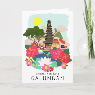 Galungan Celebration Bali Grußkarte Karte