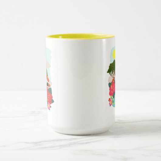 Galungan in Bali Illustration Tasse (Zentrum)