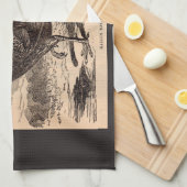 Galus Sonneratii Hahnenprint aus dem 19. Jahrhunde Geschirrtuch (Viertel Falte)