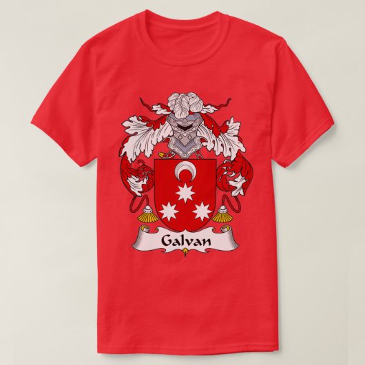 Galvan Coat of Arms Family Crest T-Shirt (Design vorne)