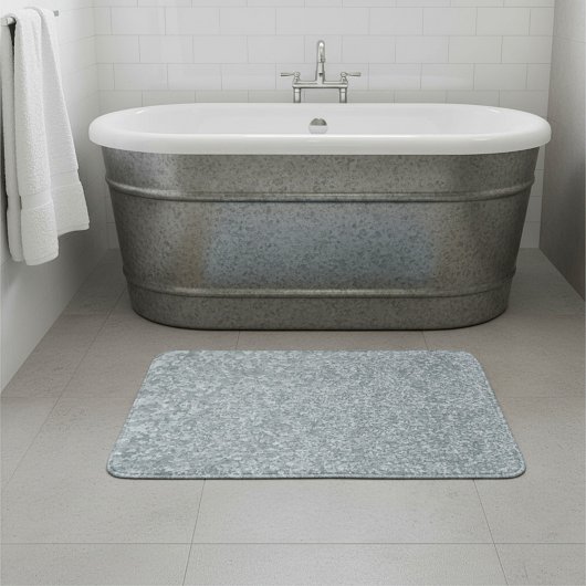 galvanisierter Metalllook Badematte