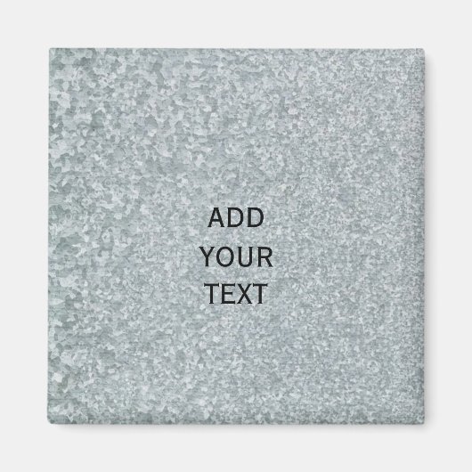 galvanisierter Metalllook Magnet (Vorne)