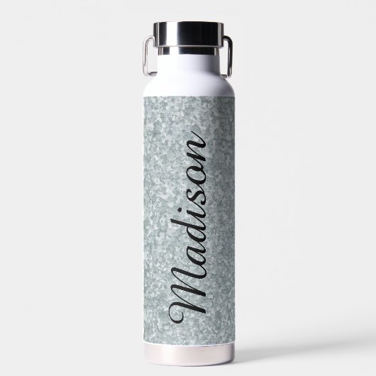 galvanisiertes Metallaussehen personalisiert Trinkflasche (Vorne)