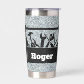 Galvanized metal with toolbox personalized thermobecher (Links)