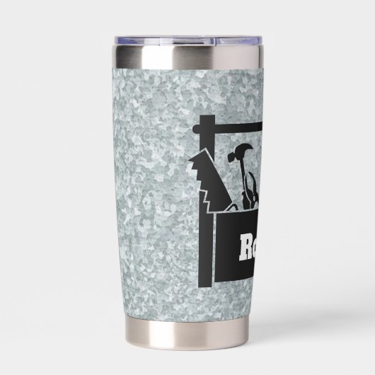 Galvanized metal with toolbox personalized thermobecher (Vorderseite)