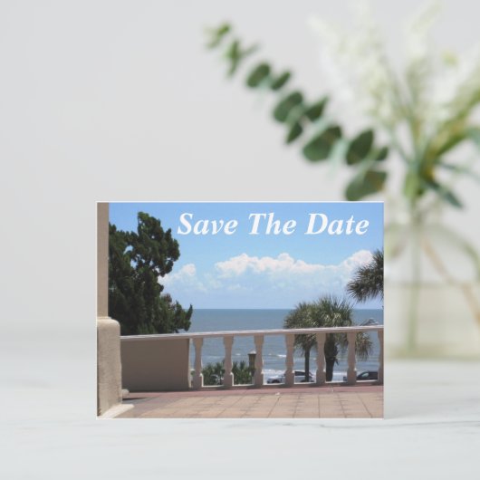 Galveston| Ankündigung Datum freihalten Postkarte (Stehend Vorderseite)