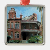 Galveston Aquarell, 1886 Landes-McDonough Haus Silbernes Ornament (Vorne)