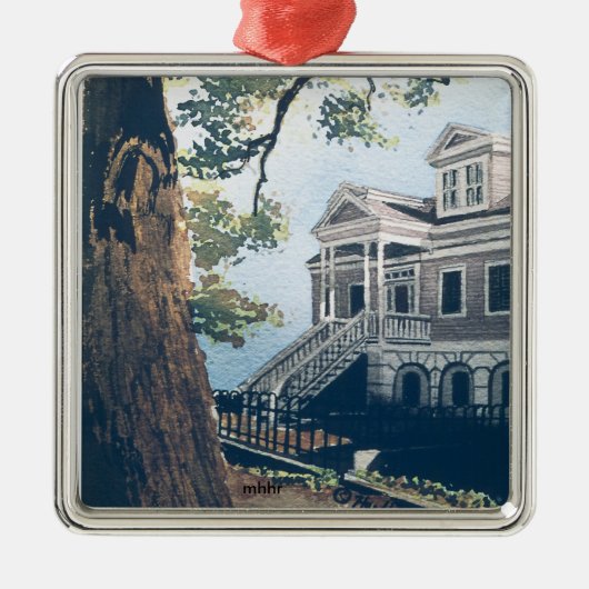 Galveston Aquarell, William 1876 Weber bringen Ornament Aus Metall (Vorne)