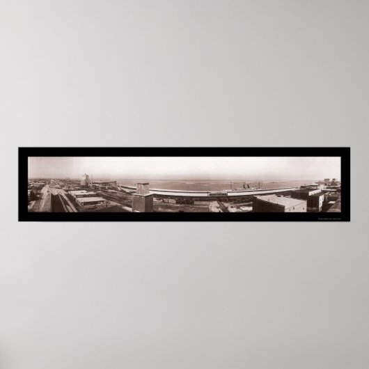 Galveston Bay TX Foto 1910 Poster (Vorne)