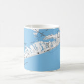 Galveston Beach Map Mug Kaffeetasse (Mittel)