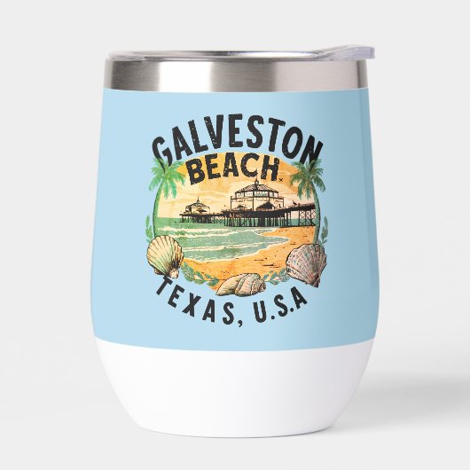 Galveston Beach Retro Vignette (Links)