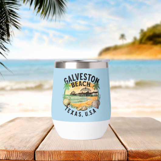 Galveston Beach Retro Vignette (Strand)