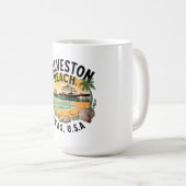 Galveston Beach Retro Vignette Kaffeetasse (VorderseiteRechts)