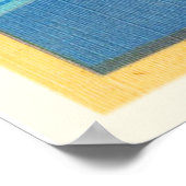 Galveston Beach Texas TX Vintage Travel Souvenir Poster (Ecke)