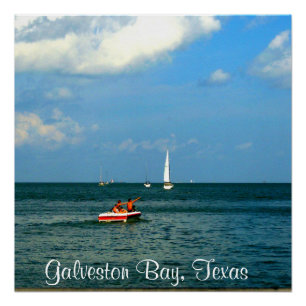 Galveston Bucht, Texas Poster