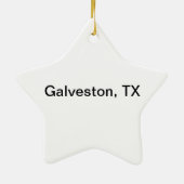 Galveston Insel, Texas Keramik Ornament (Hinten)