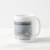 Galveston Insel-Vergnügens-Pier-Tasse Kaffeetasse (VorderseiteRechts)