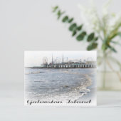 Galveston Island Pleasure Pier Postkarte (Stehend Vorderseite)