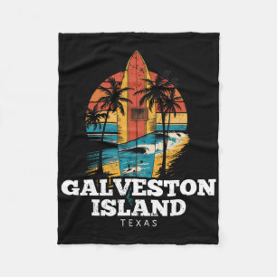 Galveston Island Strand Texas Surfboard Surfen Ret Fleecedecke