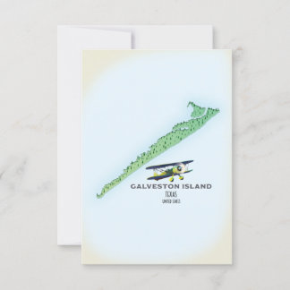 Galveston Island Texas USA-Karte
