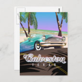 Galveston Island Texas USA-Karte Postkarte (Vorne/Hinten)