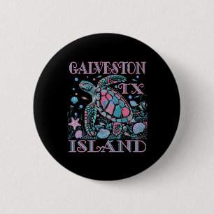 Galveston Island Tx Schildkrötenliebhaber Bunter S Button