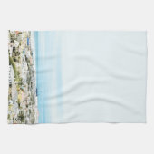 Galveston Küste, Strand- und Stadtansicht Geschirrtuch (Horizontal)