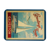 Galveston Magnet Sailboat Vintage Travel Texas (Horizontal)