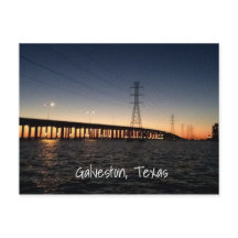 Galveston Night Time Skyline