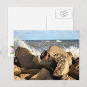 Galveston Sea Wall Postkarte (Vorne/Hinten)