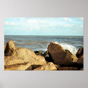 Galveston Seawall Poster