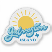 Galveston Sonne Aufkleber (Vorderseite)