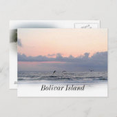 Galveston Strand Bolivar-Insel Postkarte (Vorne/Hinten)