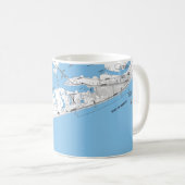 Galveston Strand Karte Tasse (VorderseiteRechts)