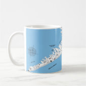 Galveston Strand Karte Tasse (Links)