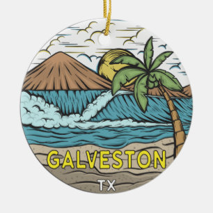 Galveston Strand Texas Antik Keramik Ornament